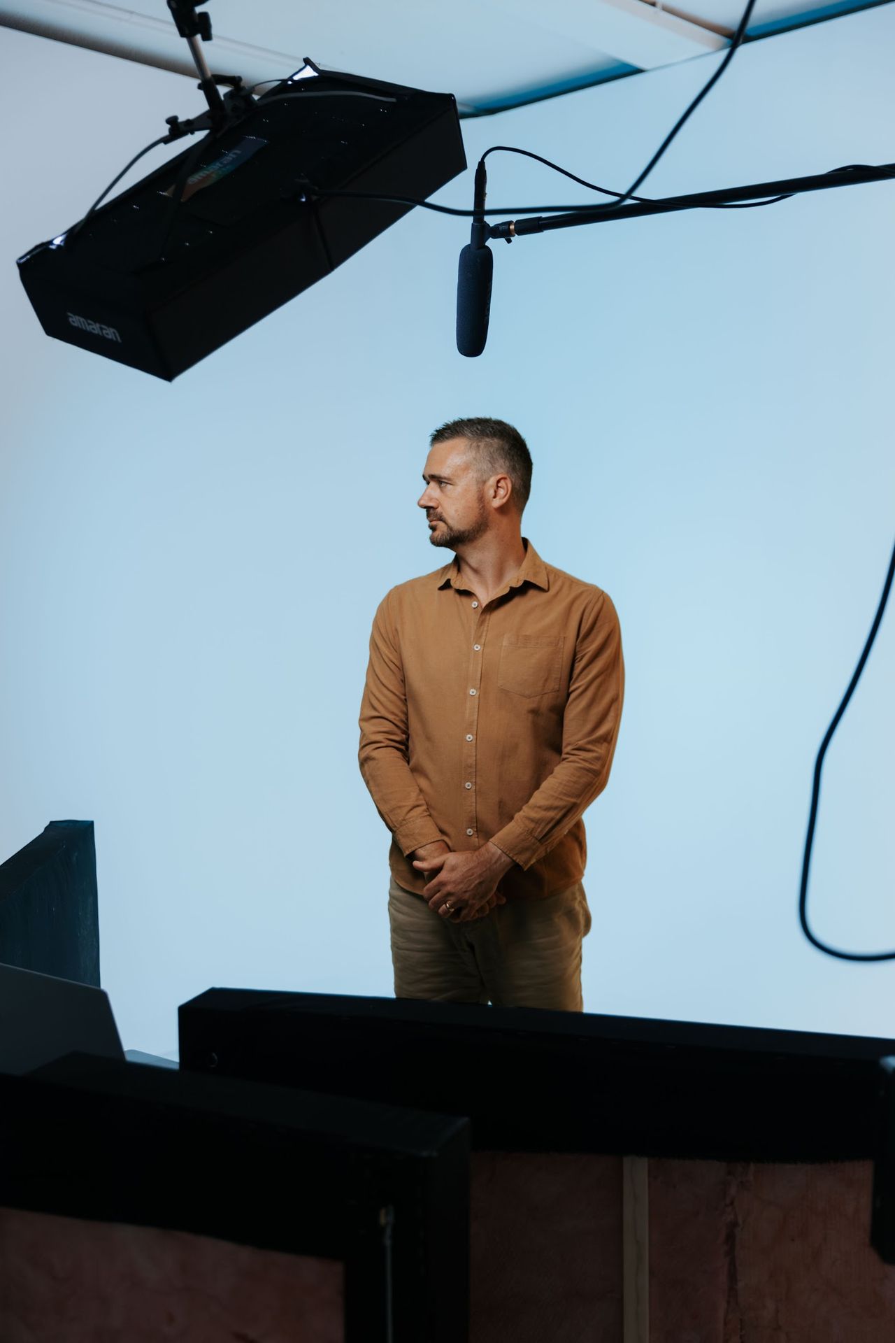 Natural light across the cyclorama wall at Brisbane Studio Hire